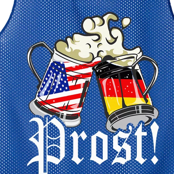 Oktoberfest Prost Usa Germany Flags Mesh Reversible Basketball Jersey Tank