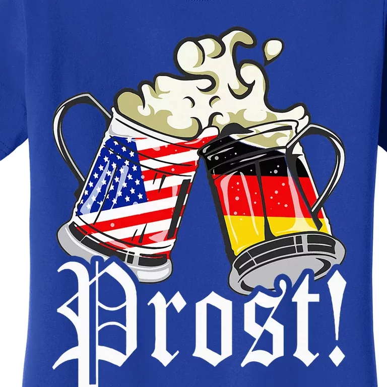 Oktoberfest Prost Usa Germany Flags Women's T-Shirt