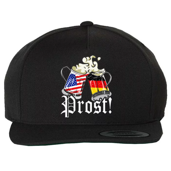 Oktoberfest Prost Usa Germany Flags Wool Snapback Cap