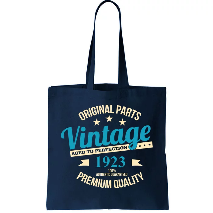 Original Parts Vintage 1923 100th Birthday Tote Bag