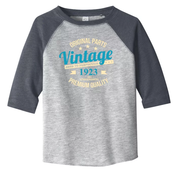 Original Parts Vintage 1923 100th Birthday Toddler Fine Jersey T-Shirt