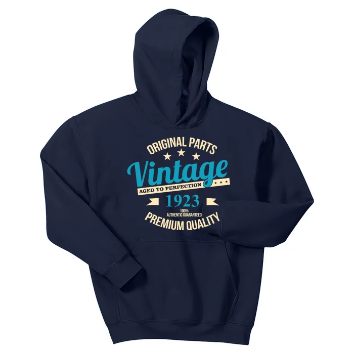 Original Parts Vintage 1923 100th Birthday Kids Hoodie