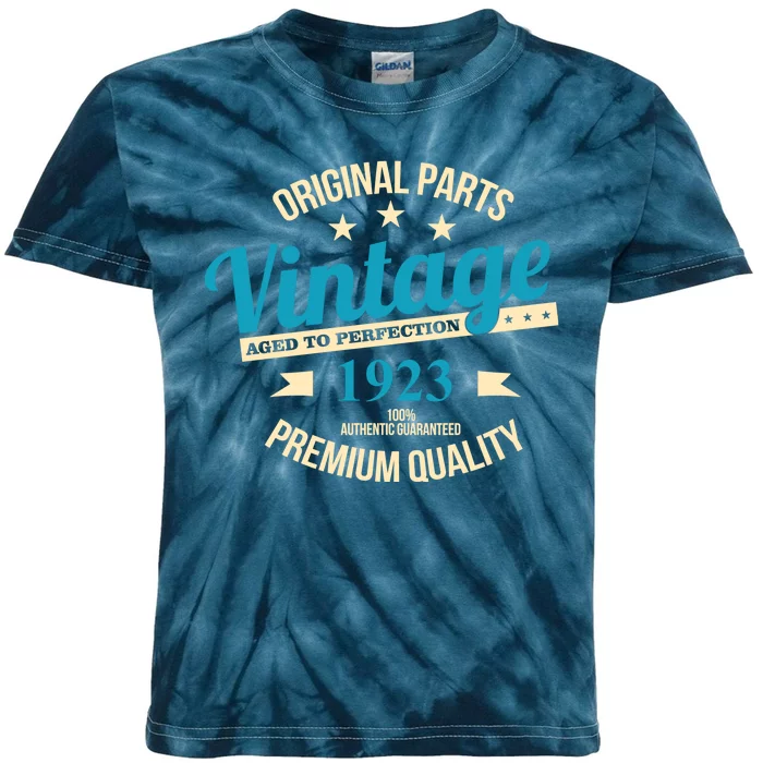 Original Parts Vintage 1923 100th Birthday Kids Tie-Dye T-Shirt