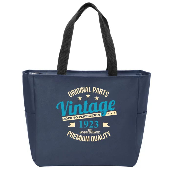 Original Parts Vintage 1923 100th Birthday Zip Tote Bag