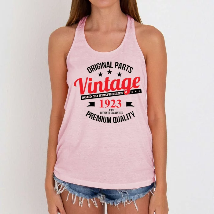 Original Parts Vintage 1923 100th Birthday Women's Knotted Racerback Tank