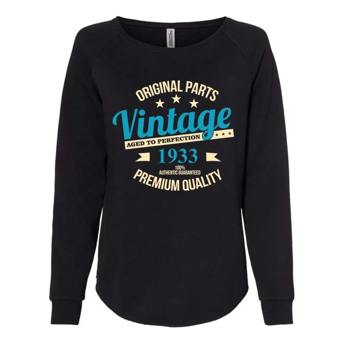 Original Parts Vintage 1933 90th Birthday Womens California Wash Sweatshirt