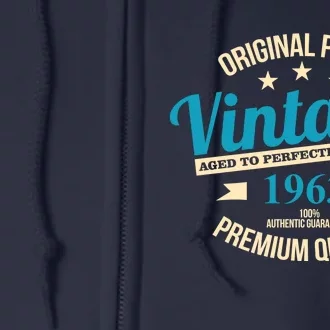 Original Parts Vintage 1963 60th Birthday Full Zip Hoodie