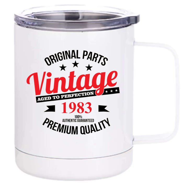 Original Parts Vintage 1983 40th Birthday Front & Back 12oz Stainless Steel Tumbler Cup