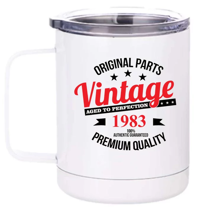 Original Parts Vintage 1983 40th Birthday Front & Back 12oz Stainless Steel Tumbler Cup