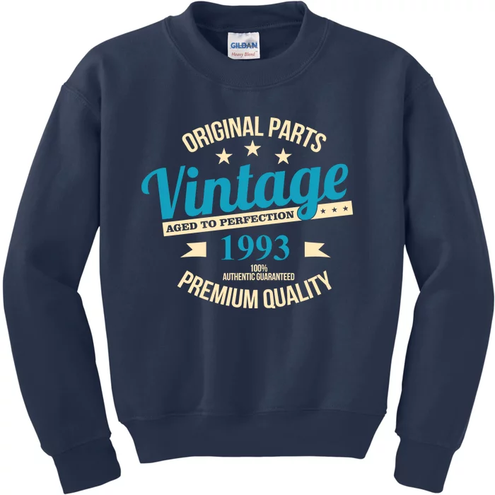 Original Parts Vintage 1993 30th Birthday Kids Sweatshirt