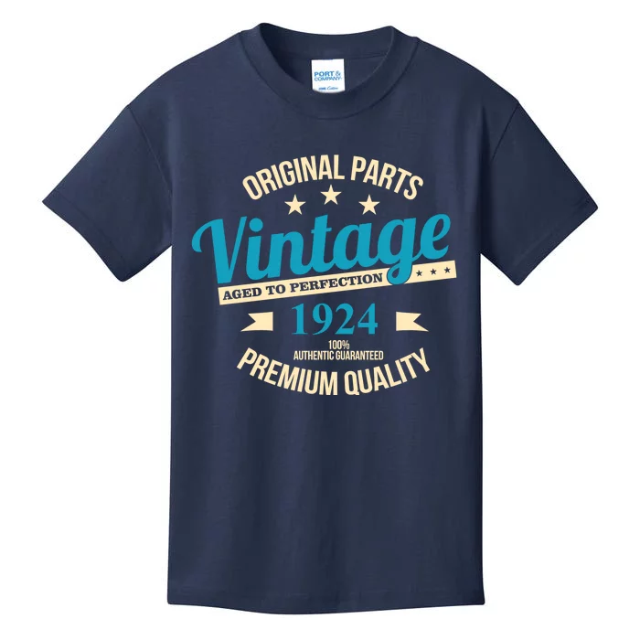 Original Parts Vintage 1924 100th Birthday Kids T-Shirt