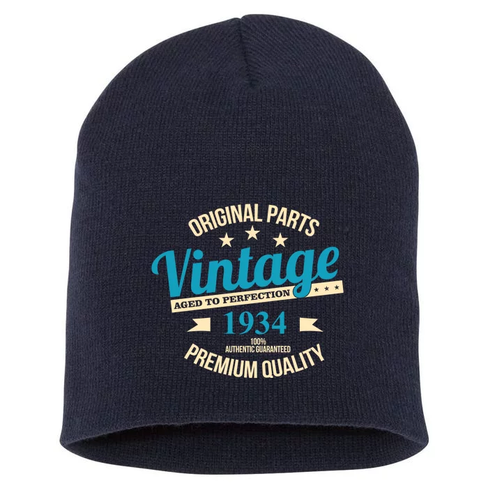 Original Parts Vintage 1934 90th Birthday Short Acrylic Beanie