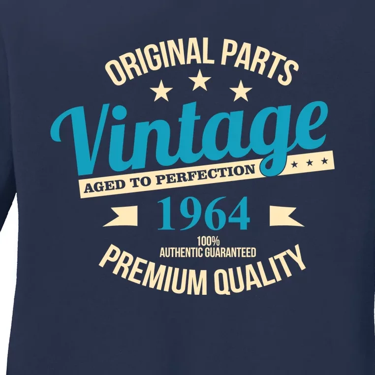 Original Parts Vintage 1964 60th Birthday Ladies Long Sleeve Shirt