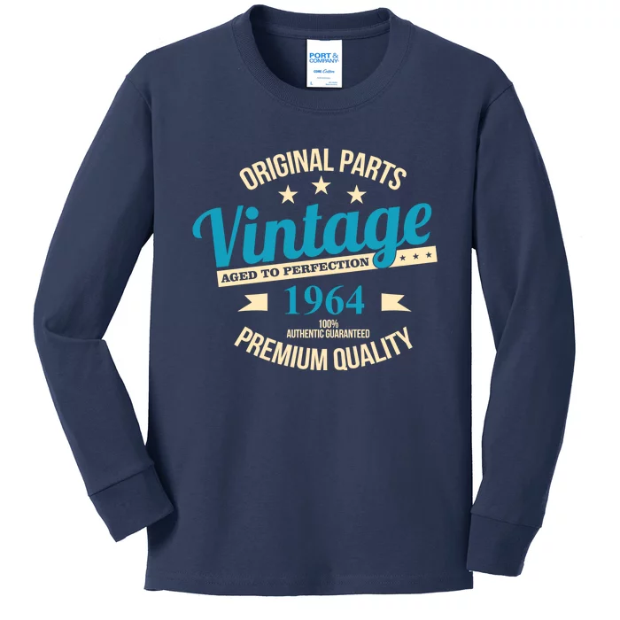 Original Parts Vintage 1964 60th Birthday Kids Long Sleeve Shirt