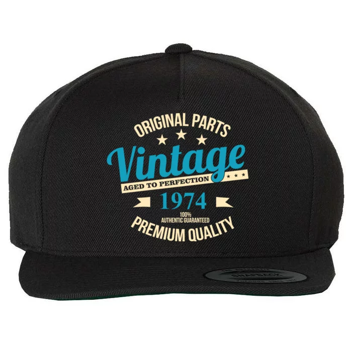 Original Parts Vintage 1974 50th Birthday Wool Snapback Cap