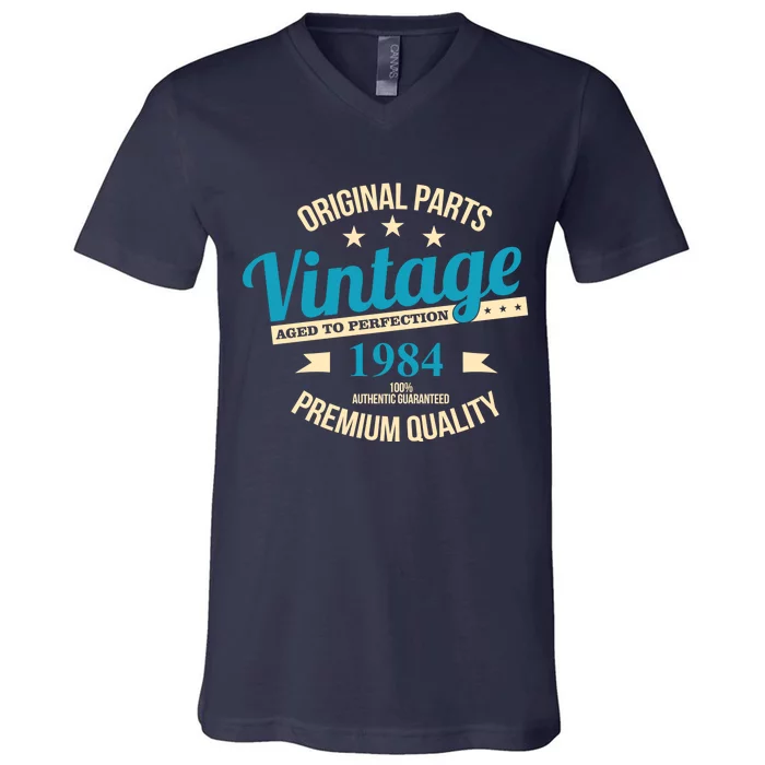 Original Parts Vintage 1984 40th Birthday V-Neck T-Shirt