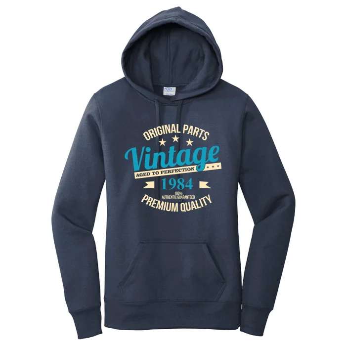 Original Parts Vintage 1984 40th Birthday Women's Pullover Hoodie