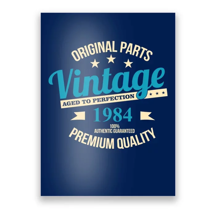 Original Parts Vintage 1984 40th Birthday Poster