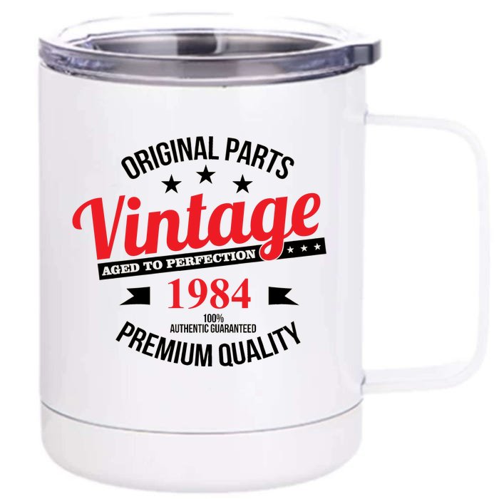 Original Parts Vintage 1984 40th Birthday Front & Back 12oz Stainless Steel Tumbler Cup