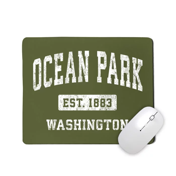 Ocean Park Washington Wa Vintage Established Athletic Sports Design Mousepad