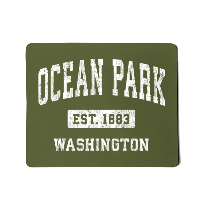 Ocean Park Washington Wa Vintage Established Athletic Sports Design Mousepad