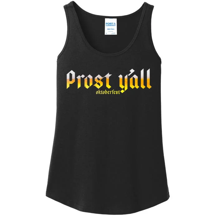 Oktoberfest Prost YAll Ladies Essential Tank