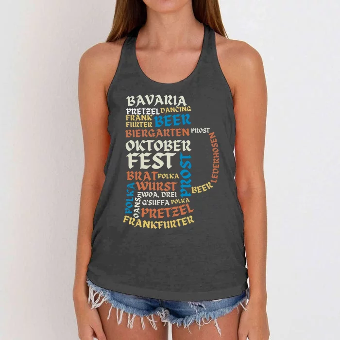 Oktoberfest Quote Beer Lover Drinking Team Women's Knotted Racerback Tank