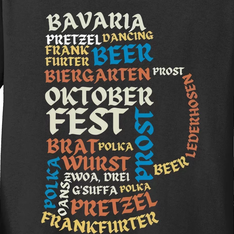 Oktoberfest Quote Beer Lover Drinking Team Kids Long Sleeve Shirt