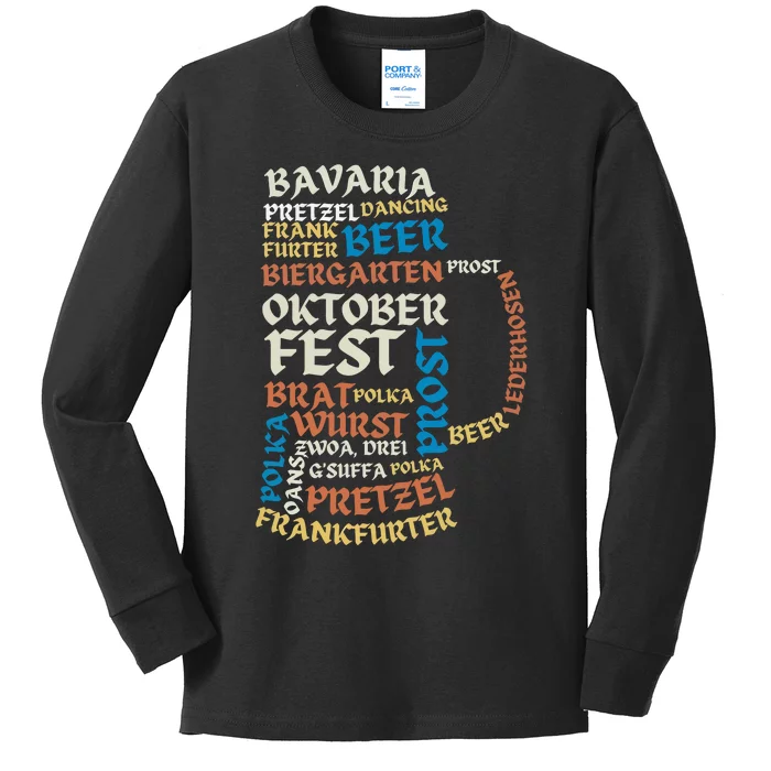 Oktoberfest Quote Beer Lover Drinking Team Kids Long Sleeve Shirt