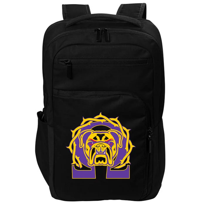 Omega Que Dawg Psi Phi Purple Fraternity Hoodie Impact Tech Backpack