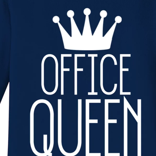 Office Queen Gift Funny Administrative Professionals Day Meaningful Gift Baby Long Sleeve Bodysuit