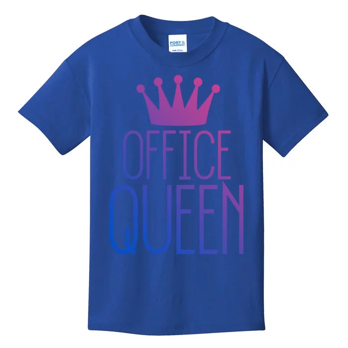 Office Queen Great Gift Funny Administrative Professionals Day Gift Kids T-Shirt