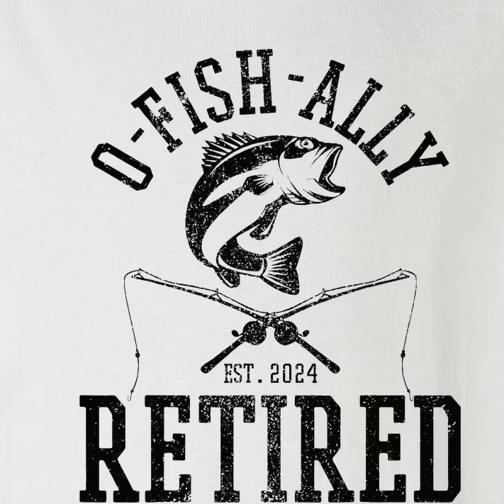 Ofishally Retired 2024 Funny Fishing Fisherman Retirement Toddler Long Sleeve Shirt