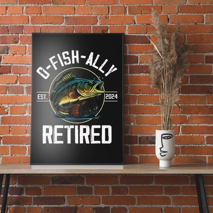 Ofishally Retired 2024 Fishing Retirement Gift Poster