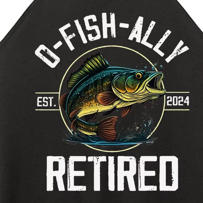 Ofishally Retired 2024 Fishing Retirement Gift Women’s Perfect Tri Rocker Tank