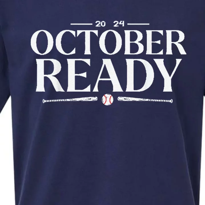 October Ready 2024 Playoff Baseball Season Sueded Cloud Jersey T-Shirt