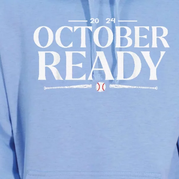 October Ready 2024 Playoff Baseball Season Unisex Surf Hoodie