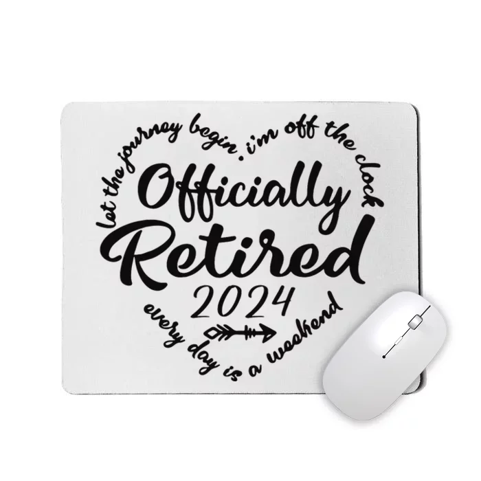 Officially Retired 2024 Funny Vintage Retirement Design Mousepad