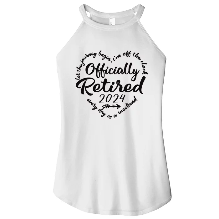 Officially Retired 2024 Funny Vintage Retirement Design Women’s Perfect Tri Rocker Tank