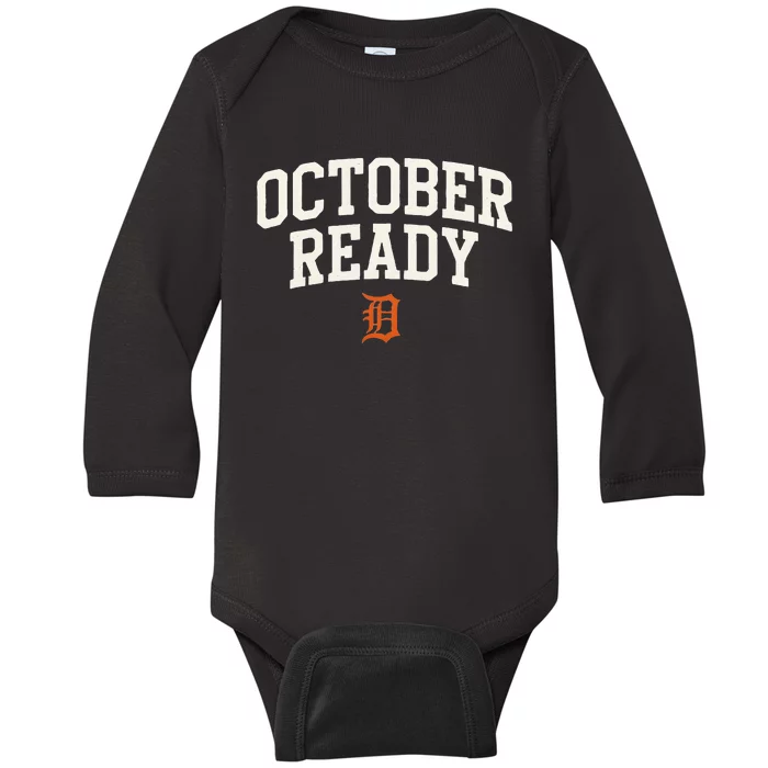 October Ready 2024 Baseball Baby Long Sleeve Bodysuit