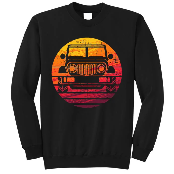 Off Road 4x4 Vintage Retro 70s Sunset Off Road Tall Sweatshirt