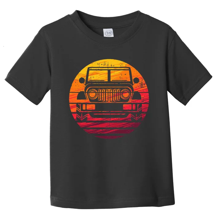 Off Road 4x4 Vintage Retro 70s Sunset Off Road Toddler T-Shirt