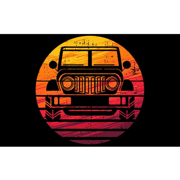 Off Road 4x4 Vintage Retro 70s Sunset Off Road Bumper Sticker