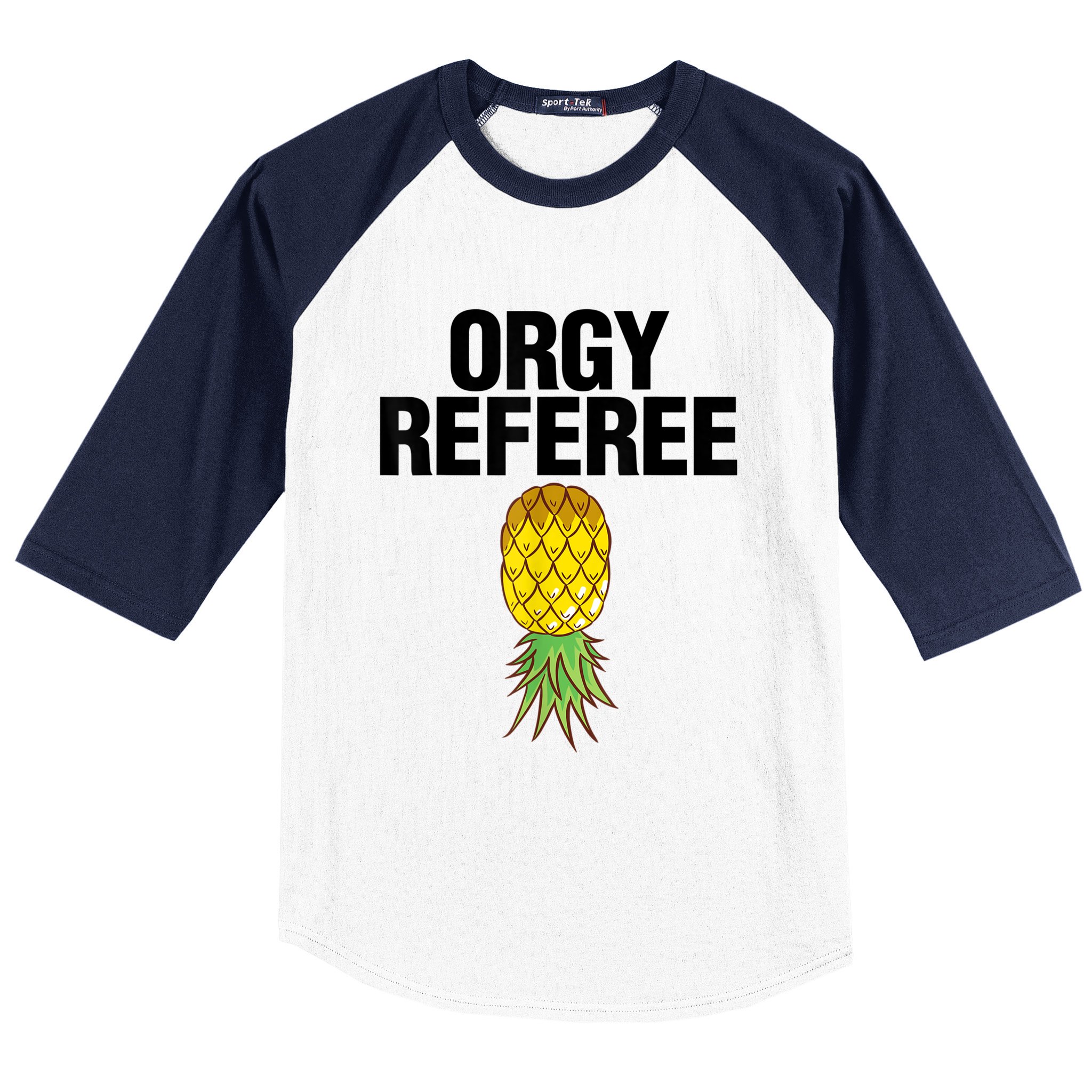 Orgy Referee Adult Humor Swinger Group Sex Freak Gift Baseball Sleeve Shirt TeeShirtPalace