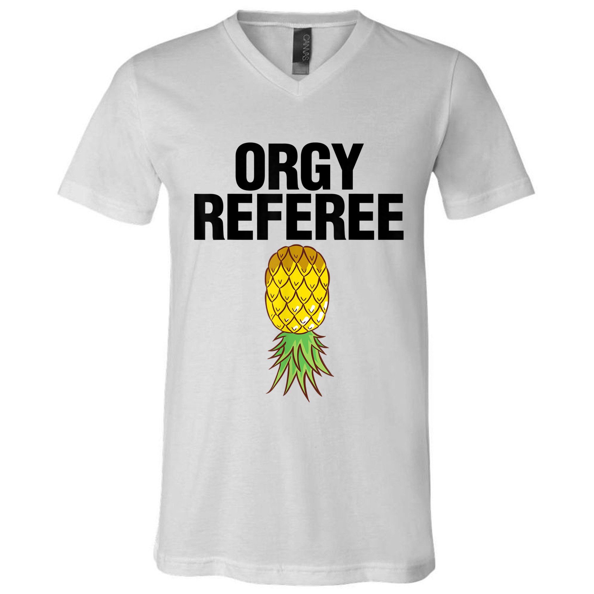 Orgy Referee Adult Humor Swinger Group Sex Freak Gift V-Neck T-Shirt TeeShirtPalace photo image pic