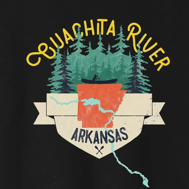 Ouachita River Arkansas National Park River Floating Kayak Women's Crop Top Tee