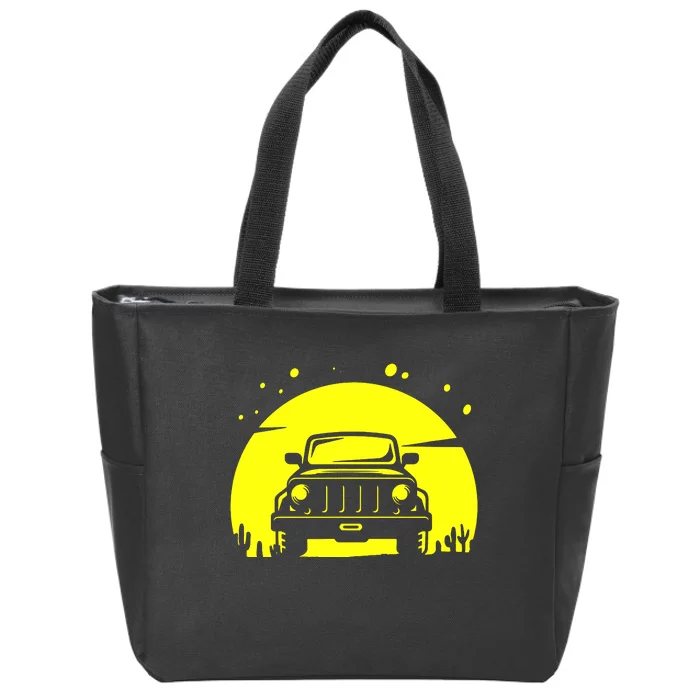 Off Road Adventure Sport Retro Zip Tote Bag