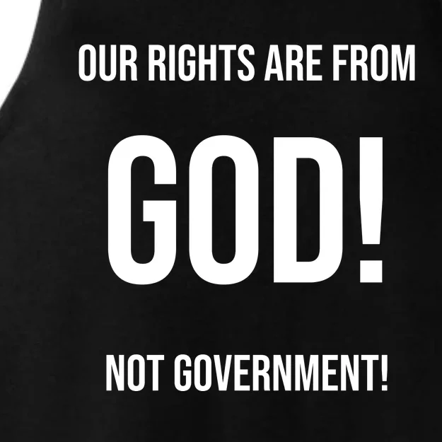 Our Rights Are From God Not Government Ladies Tri-Blend Wicking Tank