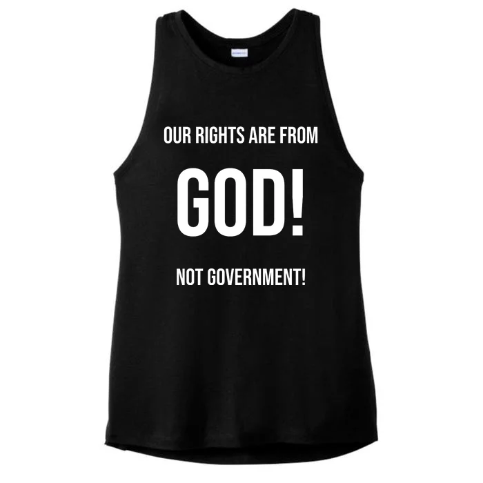 Our Rights Are From God Not Government Ladies Tri-Blend Wicking Tank