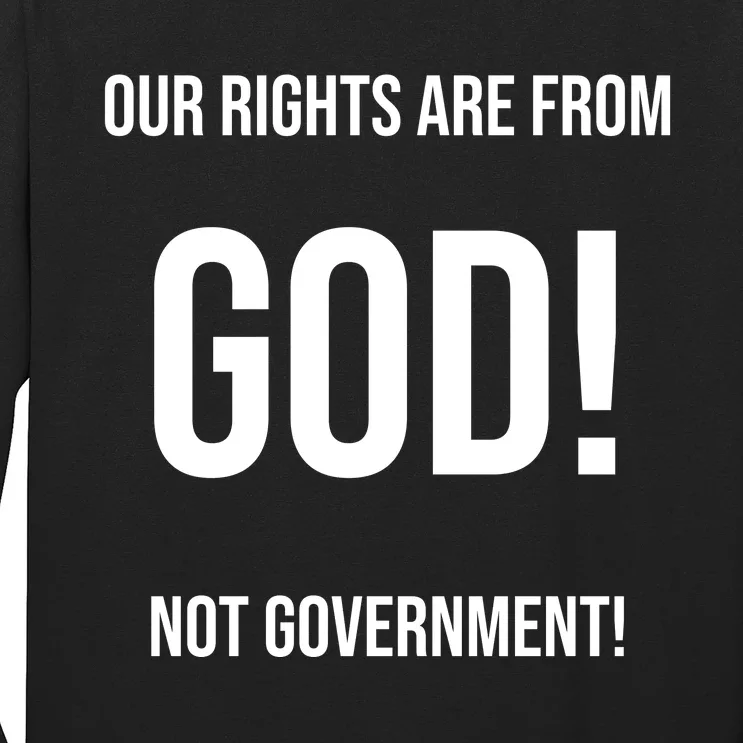 Our Rights Are From God Not Government Long Sleeve Shirt